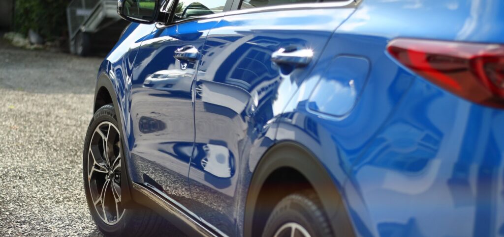 Car paint protected and polished with ceramic coating